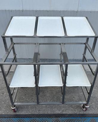 Carrello porta vassoi / teglie da 1130 in inox