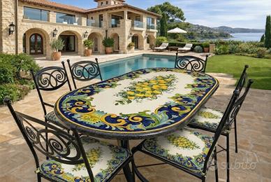 TAVOLO IN PIETRA LAVICA MIS. 200X100 CM. IN ITALIA