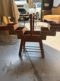 Porta set cucito legno