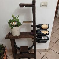 Portabottiglie legno rovere antico