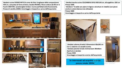 Cucina completa DOIMO con sedie e tavolo