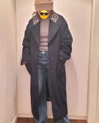 Cappotto da donna blu navy NUOVO marca Benetton