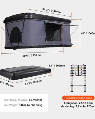 tenda da tetto rigida