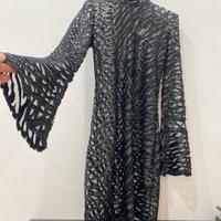 Vestito trasparente con fantasia tigrata