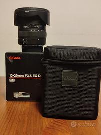 Obiettivo SIGMA 10-20mm F3.5 EX DC per Nikon
