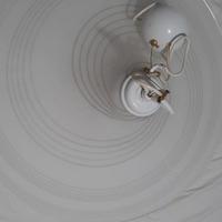 Lampadario bianco in vetro da 63cm