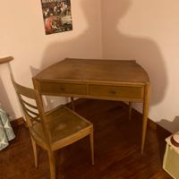 Set Scrivania e sedia anni 50