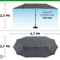 OMBRELLONE DOPPIO 4,6 MT