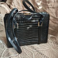 Borsa Vintage vero Coccodrillo (colore nero)