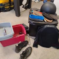 attrezzatura completa equitazione bambino 8-10anni