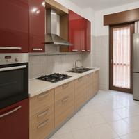 Cucina moderna 3,60 m – laccato rosso – come nuova