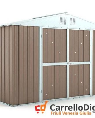 Box giardino in lamiera zincata 327x155 tortora