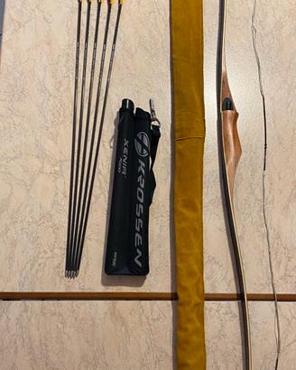 Set con arco frecce e faretra - Arco Fox 62”/25lbs