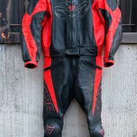 COMPLETO MOTO/ TUTA DIVISIBILE PELLE DAINESE TG 54