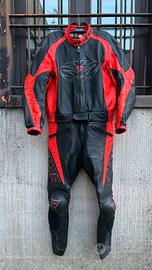 COMPLETO MOTO/ TUTA DIVISIBILE PELLE DAINESE TG 54