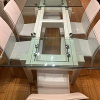 Tavolo allungabile Calligaris con ripiano in vetro