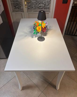 Tavolo da pranzo allungabile 130x80 legno bianco