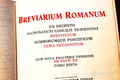 Breviario Romano Latino Pars Autumnalis Vintage