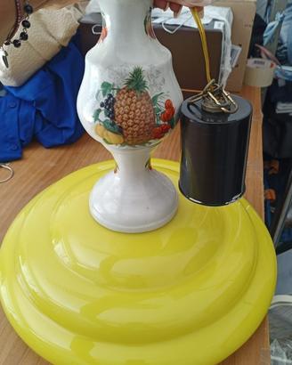 Lampadario ceramica  e vetro