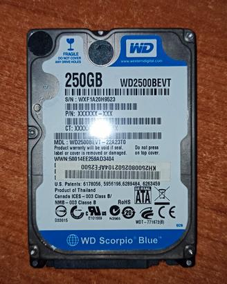 Hard disk 2.5" 250GB Western Digital