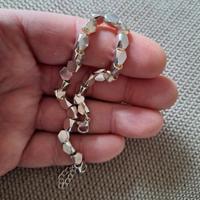 Bracciale Geometrico Placcato Argento - 19 cm 