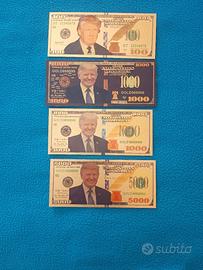 BANCONOTE LAMINATE D'ORO TRUMP ELEZIONI 2024