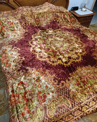Coperta-copriletto vintage velluto senza merletto
