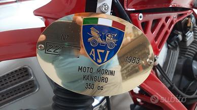 Moto Morini targa Oro ASI FMI 350 kanguro canguro 