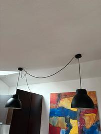 Coppia di lampade nero opaco