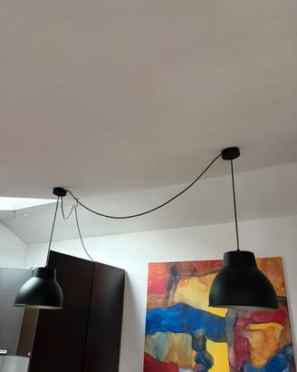Coppia di lampade nero opaco