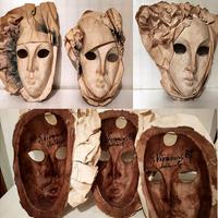 maschera artigianale artistica cartapesta ceramica