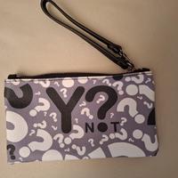 pochette Ynot grigia nera nuova 