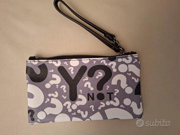 pochette Ynot grigia nera nuova 