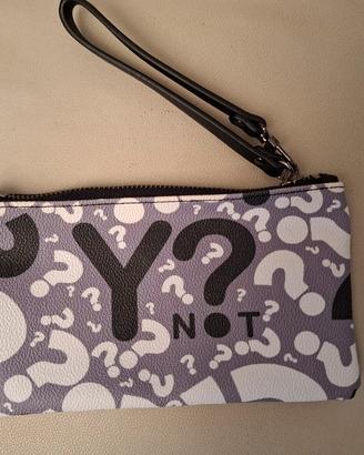 pochette Ynot grigia nera nuova 