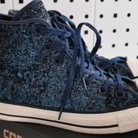 Scarpe Converse All Star glitter blu