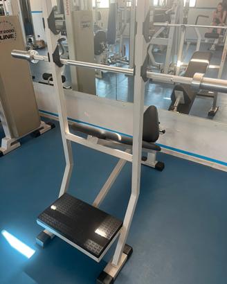 Panca 45 con supporti per bilanciere panatta