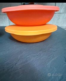 Tupperware 2 Ciotole da 400 ml. ciascuna con tappo