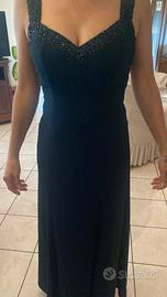vestito nero lungo elegante taglia 42 