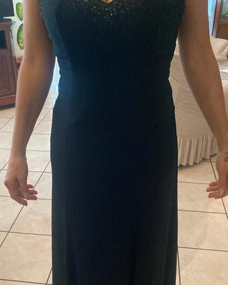 vestito nero lungo elegante taglia 42 