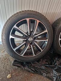 4 gomme invernali 195/55 R16 cerchi in lega NISSAN
