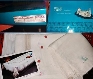 Tovaglia Vintage 12 posti misto Lino