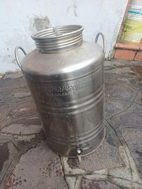 contenitore per olio in acciaio inox con rubinetto