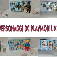 Lotto 12 Playmobil DC kinder con foglietto