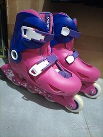 Pattini in linea fucsia e viola 32 /34