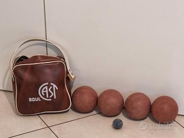 bocce con boccino e borsa