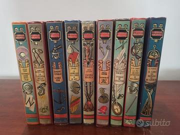 Collana di  9 libri antichi i giovani bibliofili