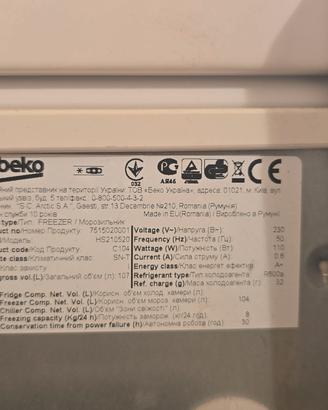 Congelatore a pozzetto BEKO 107 L