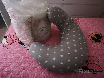 cuscino allattamento, paracolpi culla e fascia