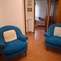 Poltroncine blu in tessuto – coppia