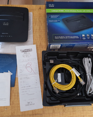 Router con adsl2 modem cisco linksys x1000